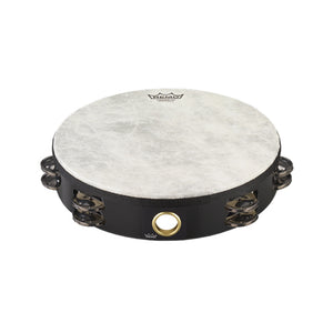 Remo TA-5210-70 10inch Fiberskyn Tambourine Quadura, Double-Row Jingles