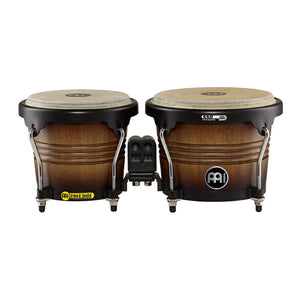 MEINL Percussion FWB190ATB-M 6-3/4+8inch Marathon Designer Series Wood Bongo, Antique Tobacco Burst