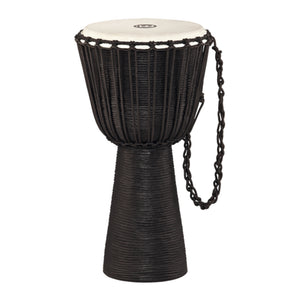 MEINL Percussion HDJ3-XL 13inch Rope Tuned Headliner Series Wood Djembe, Black River Series