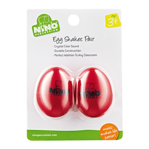 NINO Percussion NINO540R-2 Plastic Egg Shaker, Pair, Red