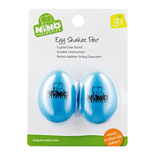 NINO Percussion NINO540SB-2 Plastic Egg Shaker, Pair, Sky Blue