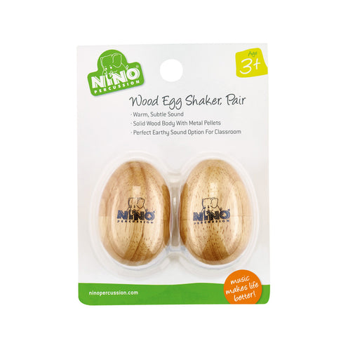 NINO Percussion NINO562-2 Wood Egg Shaker, Small, Pair