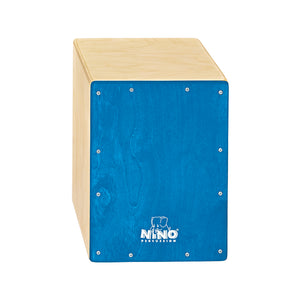 NINO Percussion NINO950B 13inch Tall, Birch Cajon, Blue Frontplate