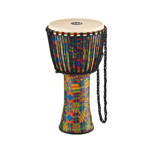 MEINL Percussion PADJ2-L-G 12inch Rope Tuned Travel Series Djembe, Goat Head, Kenyan Quilt