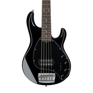 Sterling by Music Man RAY35 5-String Bass Guitar w/Bag, Black