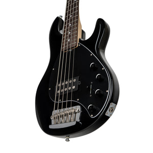 Sterling by Music Man RAY35 5-String Bass Guitar w/Bag, Black