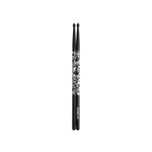 TAMA 5A-S-BS Design Series Sticks Of Doom Oak Sticks, Black/Silver Pattern