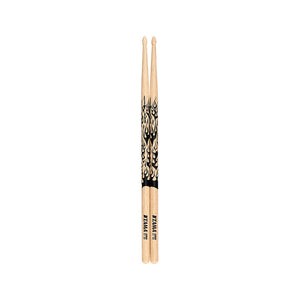 TAMA 5B-F Design Series Rhythmic Fire Oak Drum Sticks, Natural