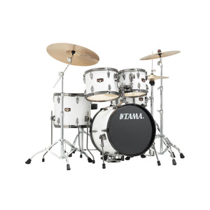 TAMA IP58H6NB-SGW Imperialstar Drum 5-Piece Drum Kit w/BLK Hardware, NO Cymbals, Sugar White