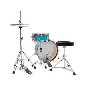 TAMA LJK28H4-AQB Club-JAM Mini Drum Kit 2-Piece w/Hardware, No Cymbal Holder, Aqua Blue