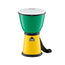NINO Percussion NINO18G/Y 8inch ABS Djembe, Green/Yellow