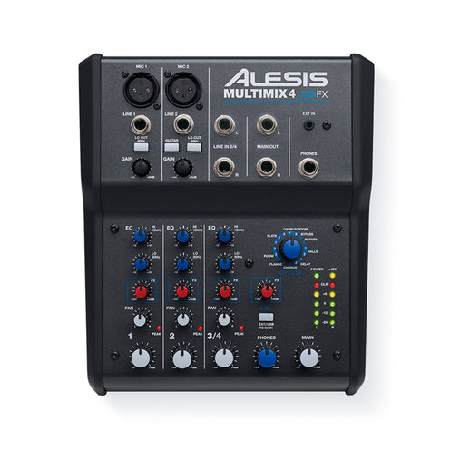 Alesis MultiMix 4 USB FX Four-channel Mixer with Effects and USB Audio