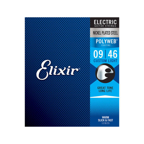 Elixir 12025 Polyweb Custom Light Electric Guitar Strings 09 46